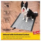 Glad for Pets Day to Night Activated Carbon Puppy Training Pads for Dogs with Wall Protection and Adhesive - Super Absorbent and Leak Proof Disposable Dog Training Pads, 30\ x 36\in, 24 Countin