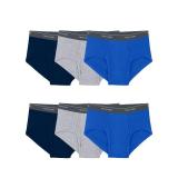 Fruit of the Loom Menfts Underwear Briefs, Tag Free and Moisture Wicking, Assorted Color Multipacks, 6 Pack - Assorted Colors, Medium