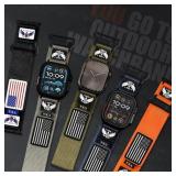 Rugged Nylon Bands for Apple Watch Ultra32 Band 49mm 46mm 45mm 44mm 42mm iWatch Bands Men,Star-Stripe Flag Woven Sport Strap 30MM Wide Fabric Wristband for Apple Watch Series 11 10 9 8 7 6 5 4 3 SE