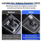 LUNQIN Car Central Control Gear Shift Panel Trim Cover for Subaru Forester 2025 2026 Auto Interior Decorations Accessories Center Console Protection Frame Carbon Fiber Style kit Accessory