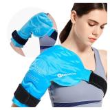RelaxCoo Shoulder Ice Pack Rotator Cuff Cold Therapy, Reusable Gel Ice Wrap for Shoulder Injuries and Pain Relief, Bursitis, Tendonitis, Swelling, Recovery for Man and Women