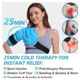 RelaxCoo Shoulder Ice Pack Rotator Cuff Cold Therapy, Reusable Gel Ice Wrap for Shoulder Injuries and Pain Relief, Bursitis, Tendonitis, Swelling, Recovery for Man and Women