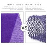 UJFQBH 3 Pieces African Bath Sponge African Net Long Net Bath Sponge Exfoliating Shower Body Scrubber Back Scrubber Skin Smoother,Great for Daily Use (Pink,Yellow,Purple)