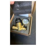 Kohree RV Water Pressure Regulator for RV Camper, Adjustable Handle Brass Lead-Free Reducer Valve RV Water Pressure Regulator with Gauge and 2 Inlet Screened Filters for RV Camper Travel Trailer