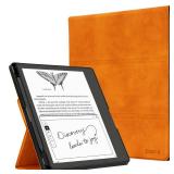 CoBak Case for Tablet Reader - All New PU Leather Cover with Auto Sleep Wake Feature for Tablet Reader 10.2\ 2022 and 2024 Released with Pen Holder (not Compatible with Remarkable),Orange Jasminein
