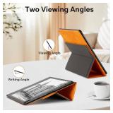 CoBak Case for Tablet Reader - All New PU Leather Cover with Auto Sleep Wake Feature for Tablet Reader 10.2\ 2022 and 2024 Released with Pen Holder (not Compatible with Remarkable),Orange Jasminein