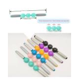 SIKATIHU Fascia Muscle Roller Stick Hedgehog Massage Roller Yoga Stick Hand-held Body Massage Tool for Cellulite and Muscle Soreness,Physical Therapy andRecovery,Reduce Leg Cramps (Mint Green)