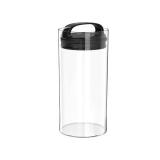 Prepara Evak Fresh Saver, Medium-Tall Airless Canister with Black handle, 2.3 Quart, Clear
