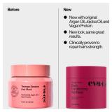 Eva NYC Therapy Session Deep Conditioning Hair Mask with Vegan Protein, Jojoba Oil + Argan Oil - Hydrate, Soften + Repair Hair Strength - Sulfate Free - Warm Vanilla Scent - 13.5 fl oz