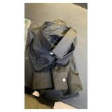 Rooscier Womenfts Collar V Neck Long Sleeve Slit Side Button Down Shirt Blouse Top Solid Black X- Large