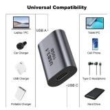 AreMe USB Female to USB C Female Adapter (2 Pack), 10Gbps USB 3.1 to Type-C Extension Coupler Converter Extender Connector Support Fast Charging for PC, Laptop, Charger, Power Bank