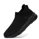 XKOWUO Womens Slip On Walking Shoes Lightweight Breathable Casual Fitness Running Sneakers Fashion Soft Comfortable Outdoor Black US 7.5