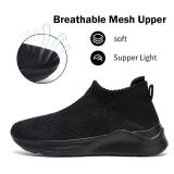 XKOWUO Womens Slip On Walking Shoes Lightweight Breathable Casual Fitness Running Sneakers Fashion Soft Comfortable Outdoor Black US 7.5