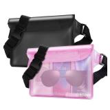 Waterproof Fanny Pack for Women, Waterproof Pouch for Phone Passport Purse, Beach Accessories Dry Bag, Floating Water proof Bags for Cruise Ship Travel Water Park Boating Fishing Diving Kayaking Pool