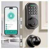 VCHOO Keyless Entry Door Lock with Handle, App Control Door Locks for Front Door, Auto Lock Keypad Door Lock with Handle, Smart Door Lock for Home Hotel Bedroom with 2 Door Knobs