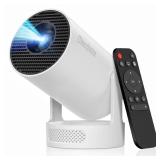 Mini Projector with WiFi and Bluetooth, Portable Projector 4k 1080P Support 5w Sound Base Speaker, 170 ANSI, Android 11, Auto Vertical Keystone Smart Proyector for Home Bedroom Outdoor, HY300 Ultra