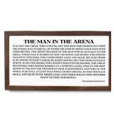 Inspirational Decor, Rustic Framed Wooden Plaque, Wall Decor Art, Motivational Home Office Decors, Living Room Decors, Encouragement Gift for Men Entrepreneur, The Man in the Arena Sign