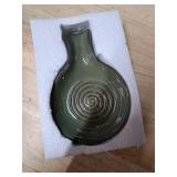 JINIHFW Spoon Rest for Kitchen, Ceramic Spoon Holder for Stove Top, Cooking Spoon Holder,Kitchen Spoon Rest,Heat Resistant Utensil Rest for Countertop, Dishwasher Safe, Blue-Green