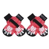 PUPTECK Anti-Slip Dog Socks with Double Sides Grips for Small Medium Large Dogs Hardwood Floors Prevents Licking, Dog Shoes for Hot Pavement Traction Control Paw Protector for Senior Dogs