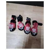 PUPTECK Anti-Slip Dog Socks with Double Sides Grips for Small Medium Large Dogs Hardwood Floors Prevents Licking, Dog Shoes for Hot Pavement Traction Control Paw Protector for Senior Dogs