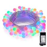 LYHOPE Easter String Lights, 100 LED 33ft Easter Pastel Lights 8 Lighting Modes with Timer, UL Listed 30V Low Voltage Globe String Lights for Patio, Tree, Garden, Indoor Decorations