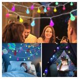 LYHOPE Easter String Lights, 100 LED 33ft Easter Pastel Lights 8 Lighting Modes with Timer, UL Listed 30V Low Voltage Globe String Lights for Patio, Tree, Garden, Indoor Decorations