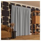 Sun Zero Oslo Theater Grade Extreme 100percent Blackout Rod Pocket Curtain Panel, 52\ x 84\in, Whitein