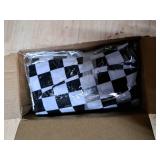 Hollowfly 12 Pack Black and White Checkered Flag Themed Beach Ball for Kids 7.87\ Bulk for Summer Pool and Beach Game Gifts Race Car Birthday Party Supplies and End of The Year Class Decorations Favor