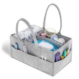 Acorn Baby Diaper Organizer Caddy Bag - Large Felt 15x9in Car and Nursery Organizer and Baby Diaper Caddy Organizer