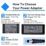 19.5V 3.34A 65W AC Adapter Charger for Dell Latitude 3190 Charger Chromebook 11 Series 3189 3180 3181 3120 Power Supply Cord(7.4 * 5mm Tip)