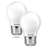 LED Appliance Bulb, 40W Equivalent, Range Hood Light Bulbs, Daylight White 5000K, 5W 500 Lumens, Non-Dimmable, E26 Base, Refrigerator Light Bulb, A15 Frosted, Pack of 2, Freezer Fridge Light Bulb