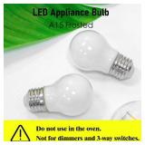 LED Appliance Bulb, 40W Equivalent, Range Hood Light Bulbs, Daylight White 5000K, 5W 500 Lumens, Non-Dimmable, E26 Base, Refrigerator Light Bulb, A15 Frosted, Pack of 2, Freezer Fridge Light Bulb