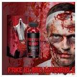 Halloween 50ml Fake Blood Washable, Special Effect Makeup Vampire Accessories, Cosplay for Zombie and Costume, Fake Blood Makeup Imitates Bleeding Wounds