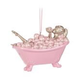 Abbott Collection Lady in Bathtub Ornament, Pink (4.5\ L)in