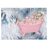 Abbott Collection Lady in Bathtub Ornament, Pink (4.5\ L)in