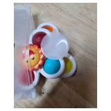 LiKee Strong Suction Cup Fidget Rotating Sensory Bath Toys for Baby Christmas Stocking Stuffers, Airplane Car Travel Table and Window Toys for Toddler Boys and Girls, 10+ Months