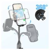 Sosirolo Cup Phone Holder for Car with 360° Adjustable Long Gooseneck, Cell Phone Holder Mount for Car | Truck | Golf Cart Compatible with iPhone and Samsung and All Smartphones