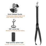 Dog Grooming Belly Straps Dog Grooming Loops Dog Bathing Safety Tether Straps Adjustable Nylon DogGrooming Arm Accessories Extension DogLeash for Bathing (Grey Black)