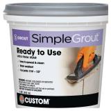 Custom PMG165QT 1-Quart Simple Premium Grout, Delorean Gray (Pack May Vary)