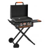 Blackstone 22-in griddle with hood and flexible legs breakfast lunch and dinner black