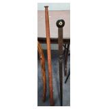 Vintage Handcrafted Wooden Walking Stick / Canes - including one with an Pool 8-Ball handle - range from 34 - 38" long