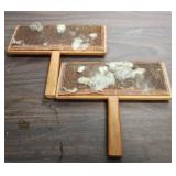 L.S. Watson & Co. No. 10 Wool Carders - used in textile prep to clean and align fibers of raw wool or cotton before spinning into yarn