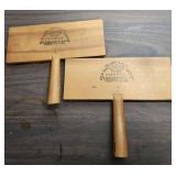 L.S. Watson & Co. No. 10 Wool Carders - used in textile prep to clean and align fibers of raw wool or cotton before spinning into yarn