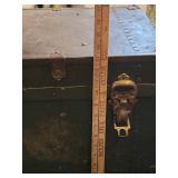 Early 1900s Metal Storage Trunk 30"W x 16" D x 13" H