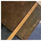 Early 1900s Metal Storage Trunk 30"W x 16" D x 13" H