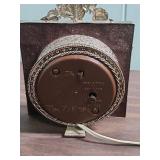 Vintage Mid-Century Globe Electric Rose Motif Alarm Clock, tested works