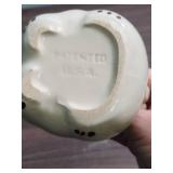 Vintage Shawnee Pottery White Ceramic Elephant Creamer c1940s - approx 5" L