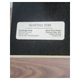 "Martha Tom" - Native American Hand Painted Tile Art by Jeanne Rorex Bridges - approx 6" W x 8" H - has photo frame backing w/ easel