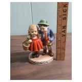 Vintage Country Girl and Boy Ceramic Figurine made in Japan c1940s