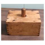 Vintage Handcrafted Wooden Butter Mold with Dovetail joints - perfect for Farmhouse Kitchen Decor!